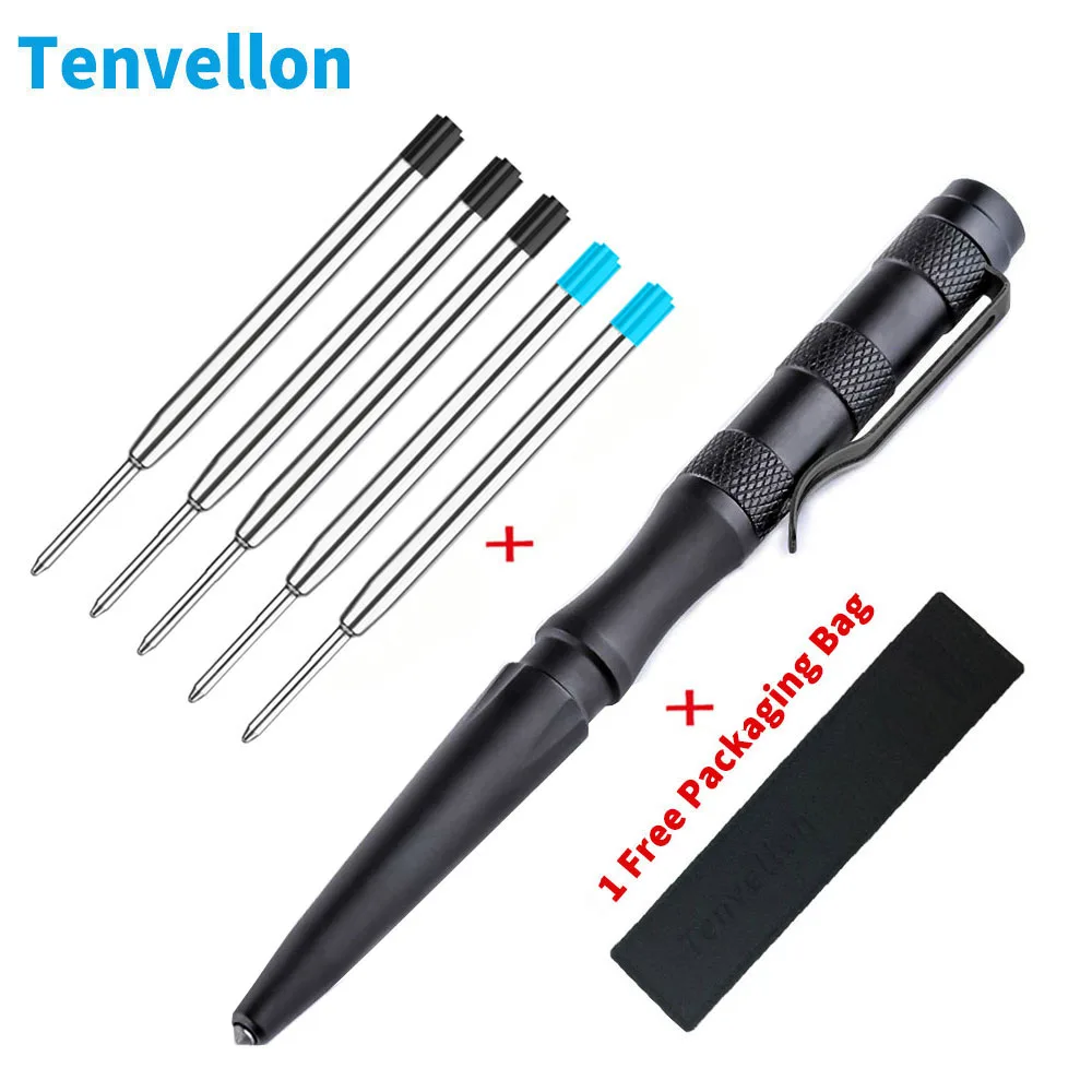 Tenvellon-Bolígrafo táctico de autodefensa portátil, herramientas de supervivencia personal al aire libre, defensa táctica de acampada