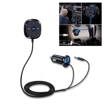 

Bluetooth Car Charger Bluetooth Handsfree Portable Bluetooth Car Kit FM AUX Dual USB Smart