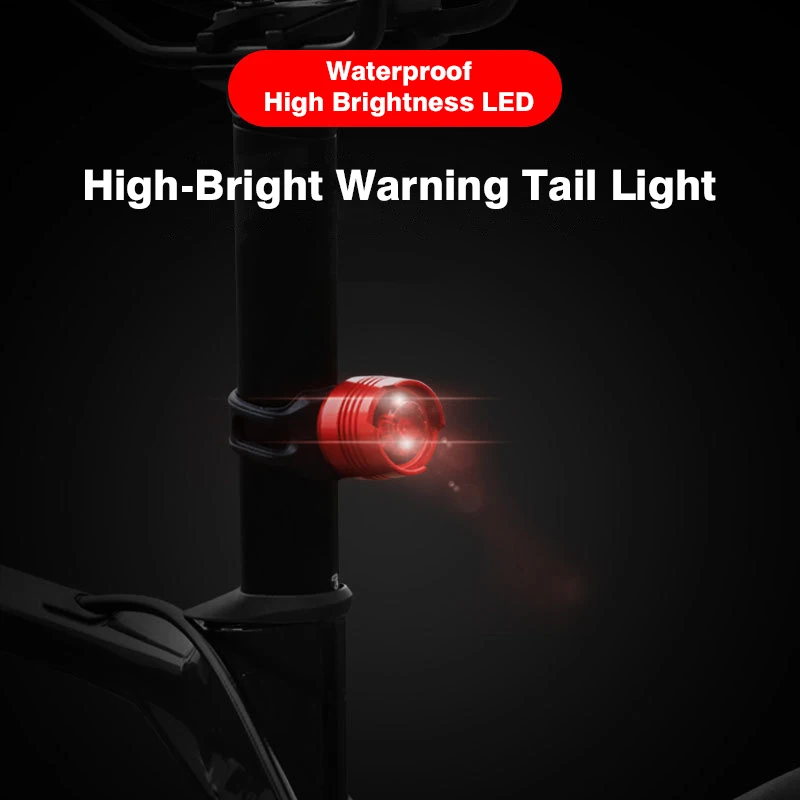 

Bicycle Light Waterproof Bike Taillight LED USB Rechargable Safety Back Light Riding Warning Saddle Bike Rear Light