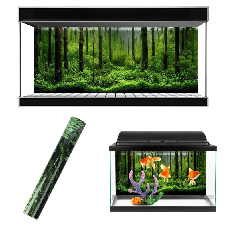 Aquarium Background Poster 3D PVC Adhesive Sticker Fish Tank Underwater World Backdrop Decoration Paper Landscape Wallpaper fish tank ornaments fish tank decorations aquarium ornaments fish tank backdrop aquarium sticker wall art poster