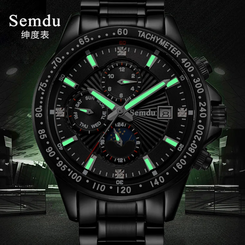 

Watch Men Fully Automatic Analog Watch Night Light Watrproof Watch Clean Steel Watch Strap Large Dial Sports Army Style Watch