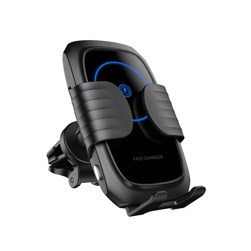 

10W Qi Wireless Car Charger Voice Broadcast Automatic Induction Mobile Phone Holder Outlet Navigator Car Charging Stand for Ipho