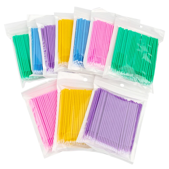 Enhance Your Beauty Routine with 100PCS Disposable Cotton Swab Eyelash Brushes