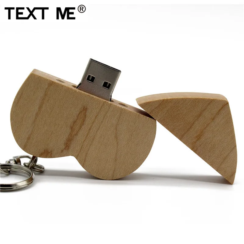 TEXT ME креативный usb флеш-накопитель love maple mood из орехового дерева 4 ГБ 8 ГБ 16 ГБ 32 ГБ 64 ГБ usb 2,0 Подарочная Флешка с логотипом