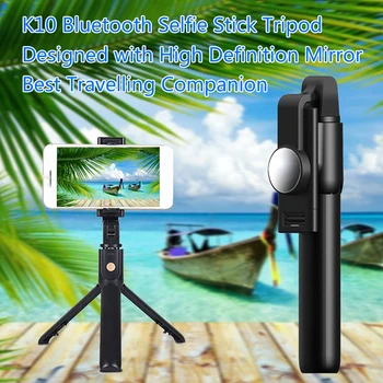 

K10 bluetooth selfie stick mobile phone mini Selfie artifact can take photos horizontally and vertically tripod selfie stick