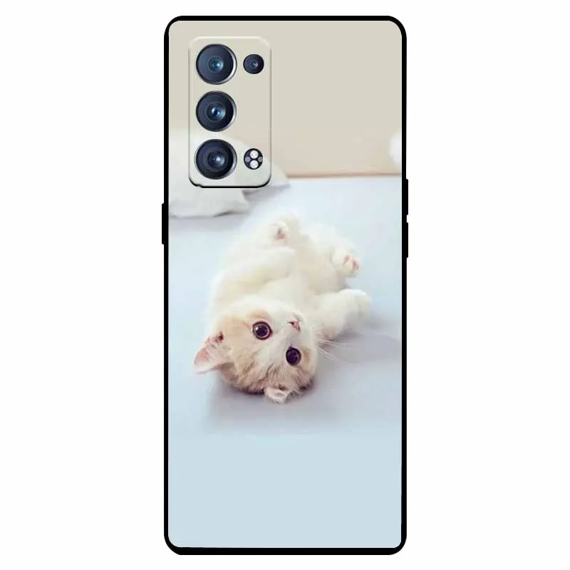 Shockproof Soft Silicone TPU Back Cover for Oppo Reno 6 Pro 5G - Cute and Durable