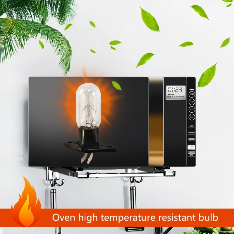 2A 240V 25W Lighting Bulb for Microwave Oven Refrigerator with Holder