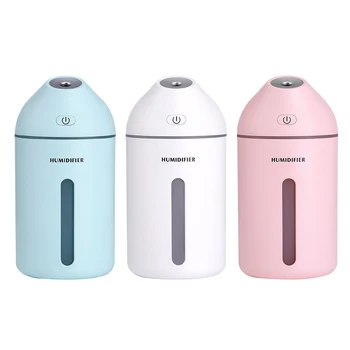 

320ml USB Mini Air Humidifier Diffuser Soft Light Room Office Auto Moisturizing Air Purifier Cool Mist Maker Car Accessaries