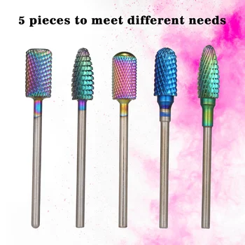 

5pcs Nail Drill Bits Cuticle Cleaner Dust Drill Rotary Polishing Nail Grinding Heads Nail Salon Tools Nail Polishing Tool