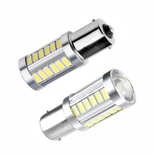 주간 주행 신호등 LED 후진등, P21W 5630 33SMD LED 전구, BA15S 1156 자동차 테일 전구, 후진 램프, 2 개 3