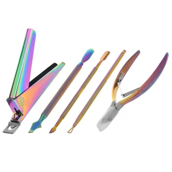 

Nail Art Exfoliating Tools Cuticle Trimmer Scissors Pliers Peeling Push Dead Skin Cuticle Pusher Pliers Spoon Remover Nippers