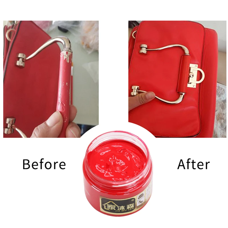 RedLeatherRepairPaste50mlShoeCreamLeatherPaintforCarSeat