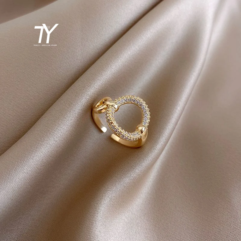 Women Ring Jewelry Zircon Korean Fashion New Party Boudoir Circle Micro-Set Sexy Student