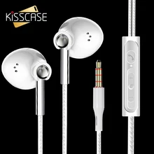 KISSCASE 3,5 мм проводные наушники 6D музыка стерео бас наушники спортивные музыкальные наушники с микрофоном для Xiaomi Redmi телефон наушники