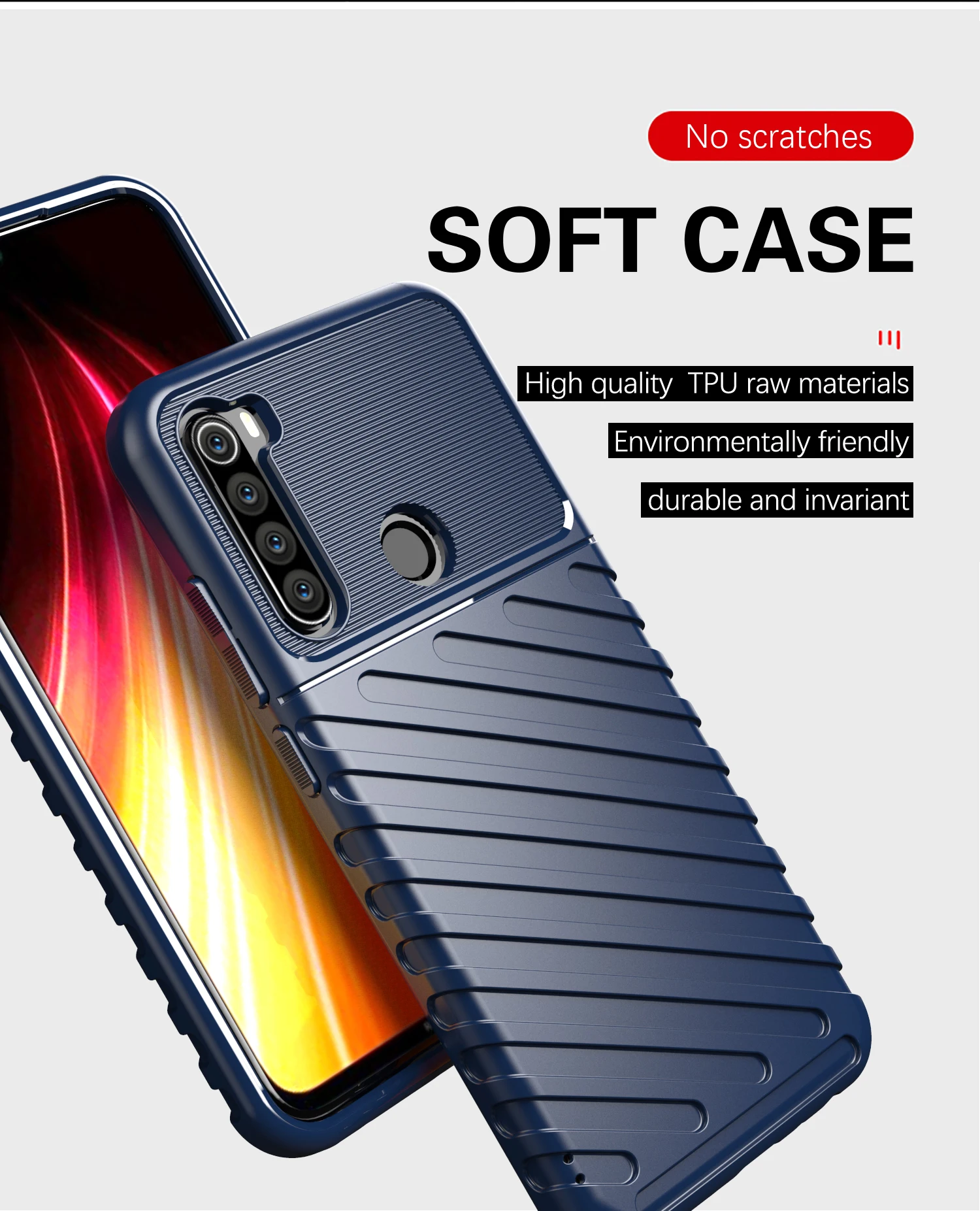 Противоударный чехол Natrberg для Xiaomi Redmi Note 8 Pro, мягкий силиконовый бампер, защитный чехол для Xiaomi Redmi Note 8T 8 Global