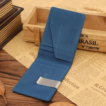 

Mens Leather Magic Credit Card ID Holder Money Clip Wallet BU