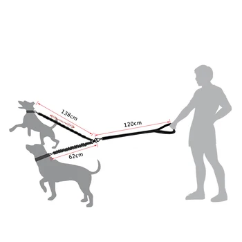 

Hot 2.5M Double Dog Leash Pet Dog Adjustable Lead Leash with Reflective Stripe for Two Dogs Cats Nylon Walk Dog Leash