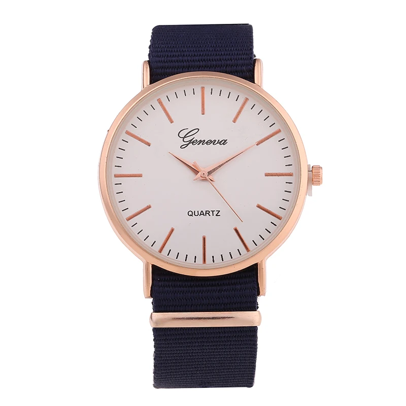 

Luxury Dresses Simple Mens Woman Watch 40mm Rose Gold Dial Nylon Strap Quartz Ladies Watch Wrist Watch Reloj De Mujer