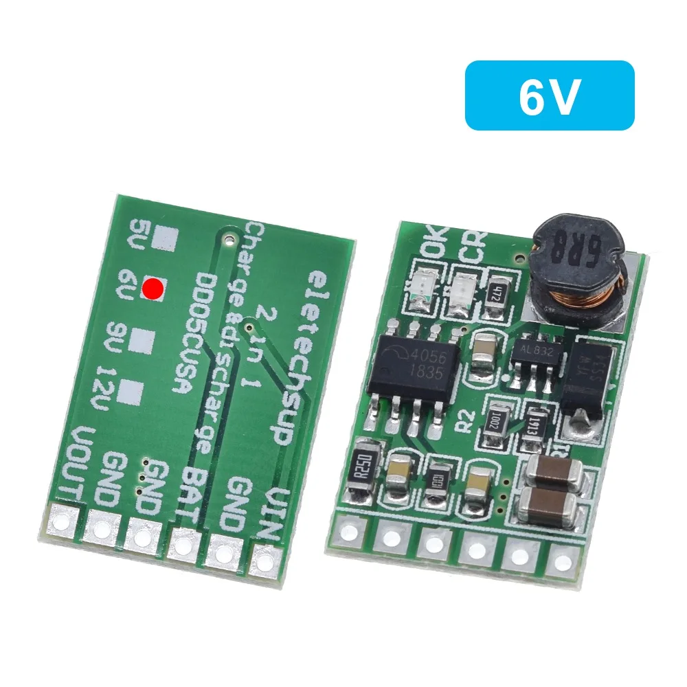 3,7V 4,2V Ladegerät & 5V 6V 9V 12V Entladegerät DC-DC-Wandler Boost-Modul für DIY UPS Mobile Power 18650 Lithium-Batterie – Detail 8