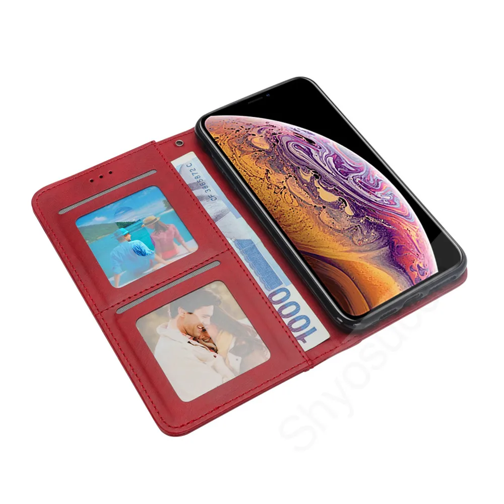 Для iPhone XS MAX 7 8Plus huawei mate 20 Pro P20 Lite кожаный Простой чехол для делового телефона чехол бумажник сумка