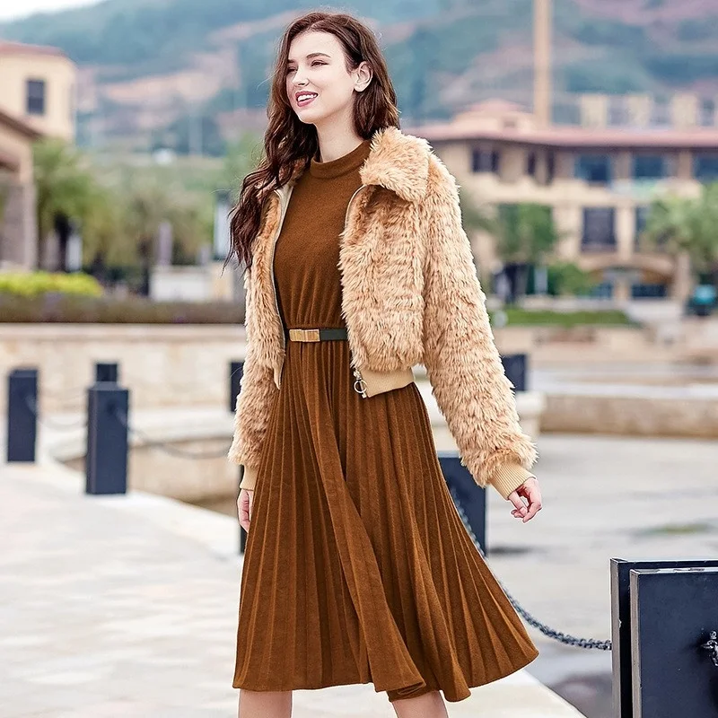 

Зимняя Брендовая женская плюшевая куртка, модное плотное короткое пальто, женское теплое женское бархатное пальто с лацканами, пушистая женская верхняя одежда