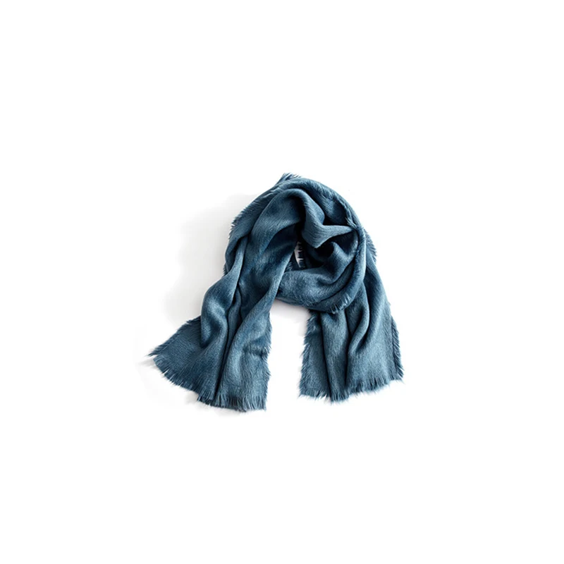 4 Fashion New Warm Solid Color Scarf Cashmere Mohair Winter Soft Thick Scarf for Women Wild Silky and Soft Scarf - Color: 4