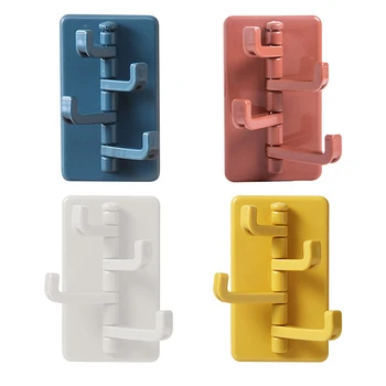 

Color Hook Hits The Rotating Japanese-style Viscous Viscose Hook Bathroom Kitchen Wall without Punching Paste Rack