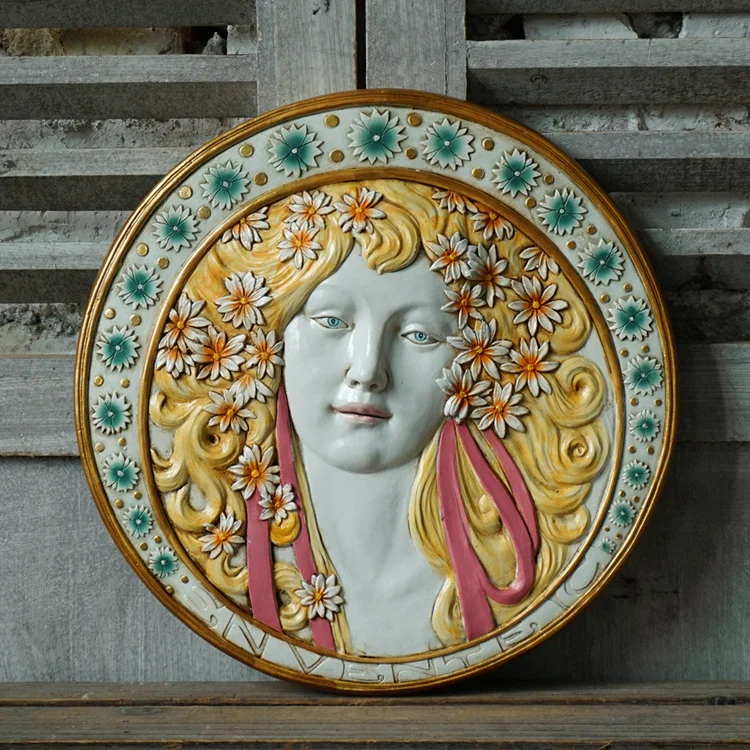 Скандинавская ручная роспись Греческая богиня рельефная настенная декоративная тарелка для дома гостиная сад украшение на стену ремесла