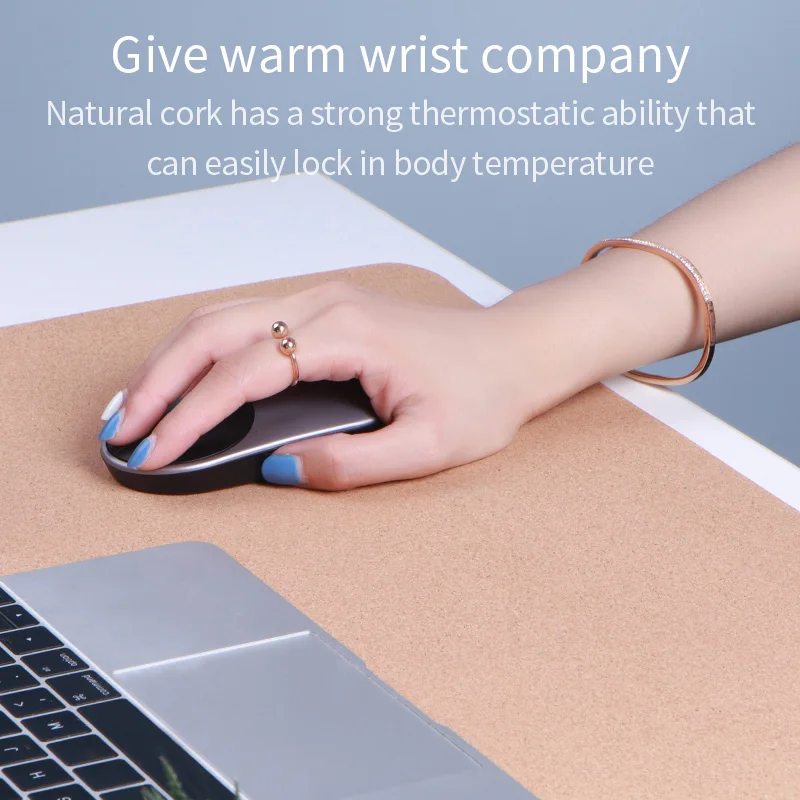 Hagibis Mouse Pad Large Natural Cork Desk Pad Gaming Anti-slip Waterproof Desk Mat Protector keyboard for PC Laptop