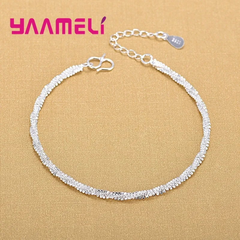 Trendy Women Foot Chains Adjustable Mujer Charm 925 Sterling Silver Color Anklets Bohemia Jewelry Summer Holiday Design - Image 4