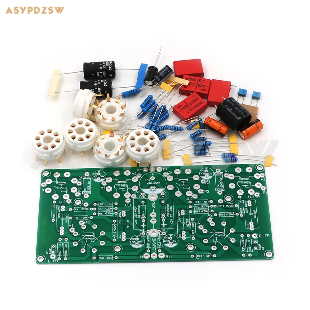 Сверхлинейный нажимной Тип 6SL7 + 6V6 трубка усилитель мощности 12W PCB/DIY Kit (без