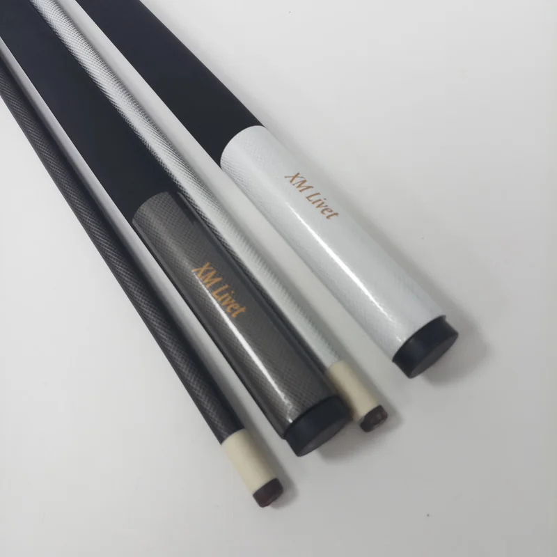 xmlivet white/grey 13mm carbon Pool Billiards cue sticks 58inch stainless steel cues Billiards accessories