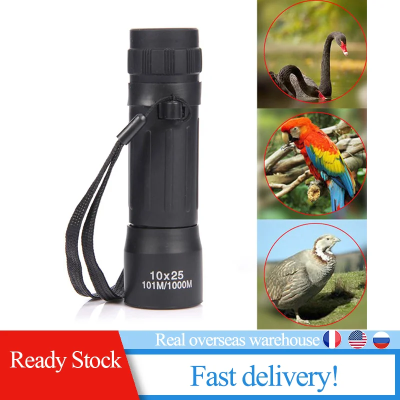 10X HD Outdoor Monocular Mini Portable Telescope Waterproof Binoculars Optical Hunting Travel Camping Fishing Hiking | Инструменты