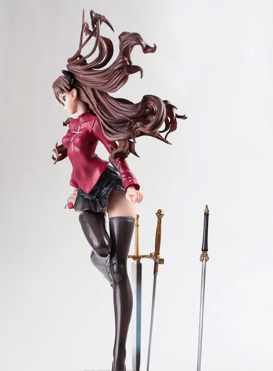 Аниме Fate/ночь tohsaka Rin Red Ver. Фигурка ПВХ Коллекционная модель с коробкой 25 см