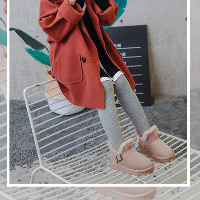 1 пара, детские зимние ботинки, зимняя теплая Нескользящая Повседневная дышащая обувь для прогулок