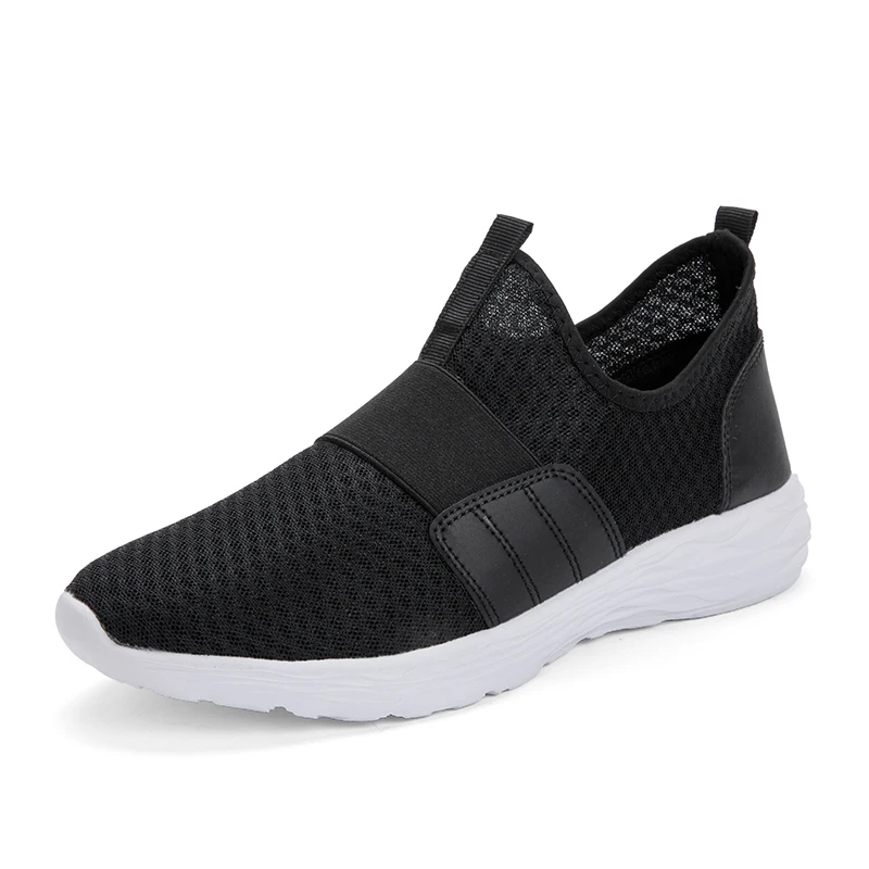 New men casual sports shoes summer lazy one pedal light shock absorption thick bottom running shoes black fashionable wild shoes