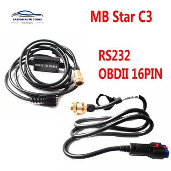 Кабель OBDII MB Star C3 RS232 RS485 для диагностического мультиплексора C3 для Benz MB Star C3 OBD2 16PIN OBD II 16PIN connect mian test Кабель OBDII MB Star C3 RS232 RS485 для диагностического мультиплексора C3 для Benz MB Star C3 OBD2 16PIN OBD II 16PIN connect mian test