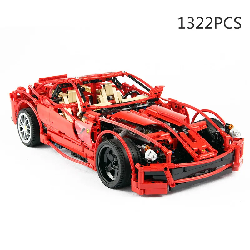 

1322 PCS Technology Machinery Series Building Blocks 3333 Sports Car Ferrari G55 Racing Assembly Model Car Toy Christmas Gift