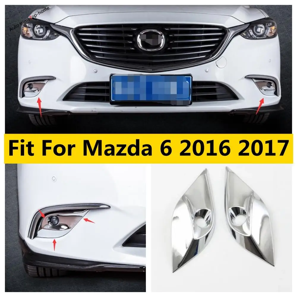 Yimaautotrims внешний вид для Mazda 6 2016 2017 ABS Хром передний бампер противотуманный