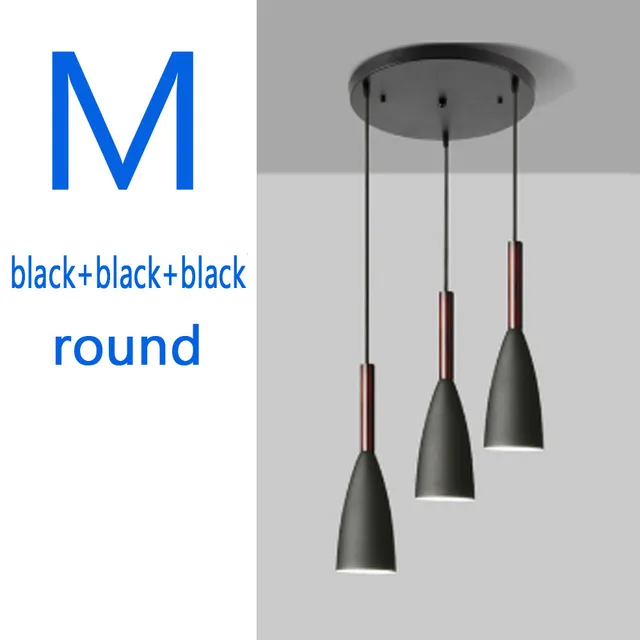 Nordic Pendant Lights Modern Hanging Lamps Minimalist Simple Light Multicolor Lamp 3 Heads for Kitchen Dining Room coffee bar violet