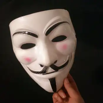 Maski na Halloween V na maska Vendetta Guy Fawkes anonimowe przebranie przebranie na karnawał tanie i dobre opinie CN (pochodzenie) Masks Unisex Dla osób dorosłych Z tworzywa sztucznego