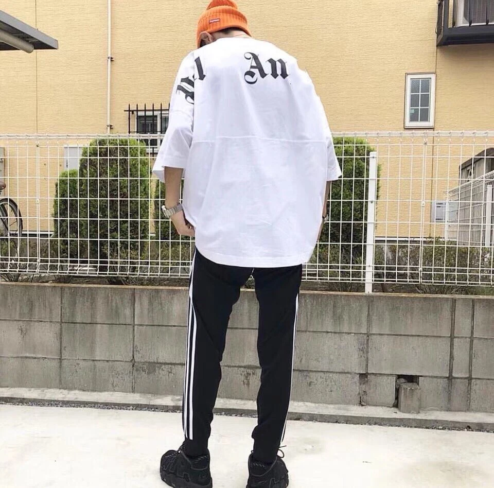 

Oversized Fashion Palm T Shirts New Men Women Streetwear Casual Top Tees Summer Cotton Bat sleeve PA T Shirt