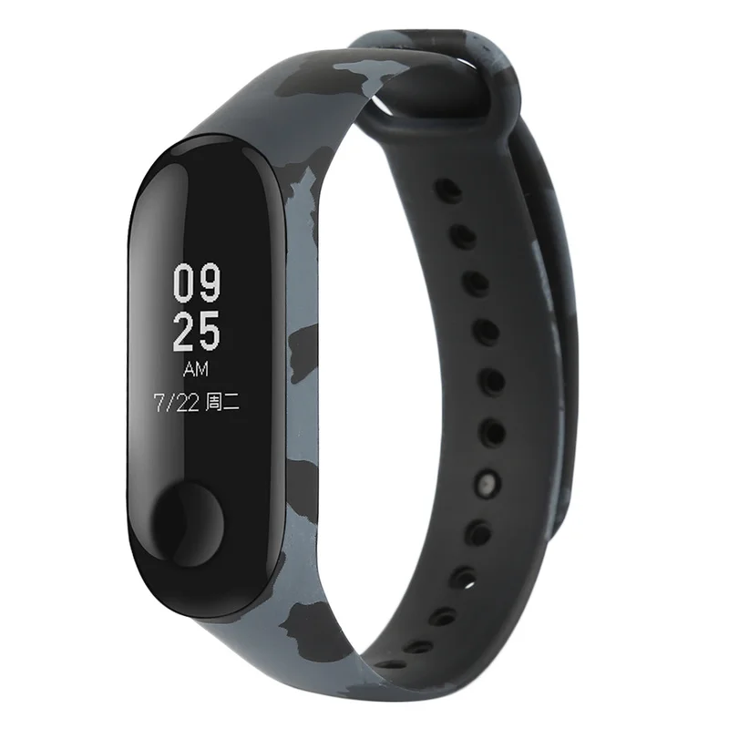 1 шт. Камуфляжный ремешок для часов Xiaomi Mi Band 3 сменный силиконовый наручных смарт