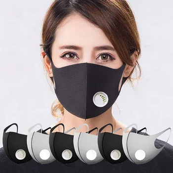 

rePinklax 10/20 Pcs Fashion Unisex Cotton Mouth Mask With Breath Valve Reusable Washable Mouth Mask Respiratory In Stock