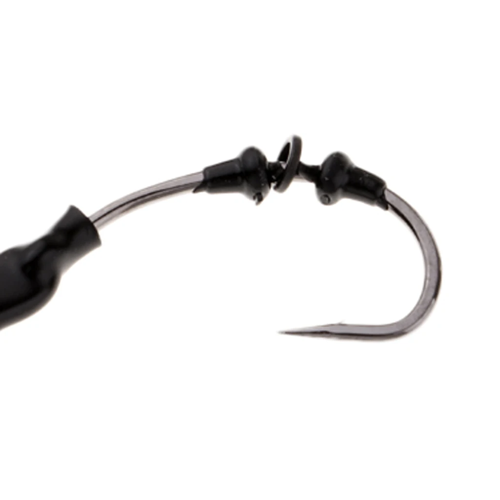 3pcs Carp Fishing Chod Rigs Ready Tied Chod Rigs Stiff Rigger Barbed Hooks