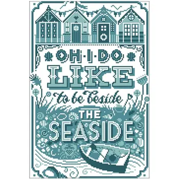 

Blue ocean letters patterns Counted Cross Stitch 11CT 14CT 18CT DIY Chinese Cross Stitch Kits Embroidery Needlework Sets