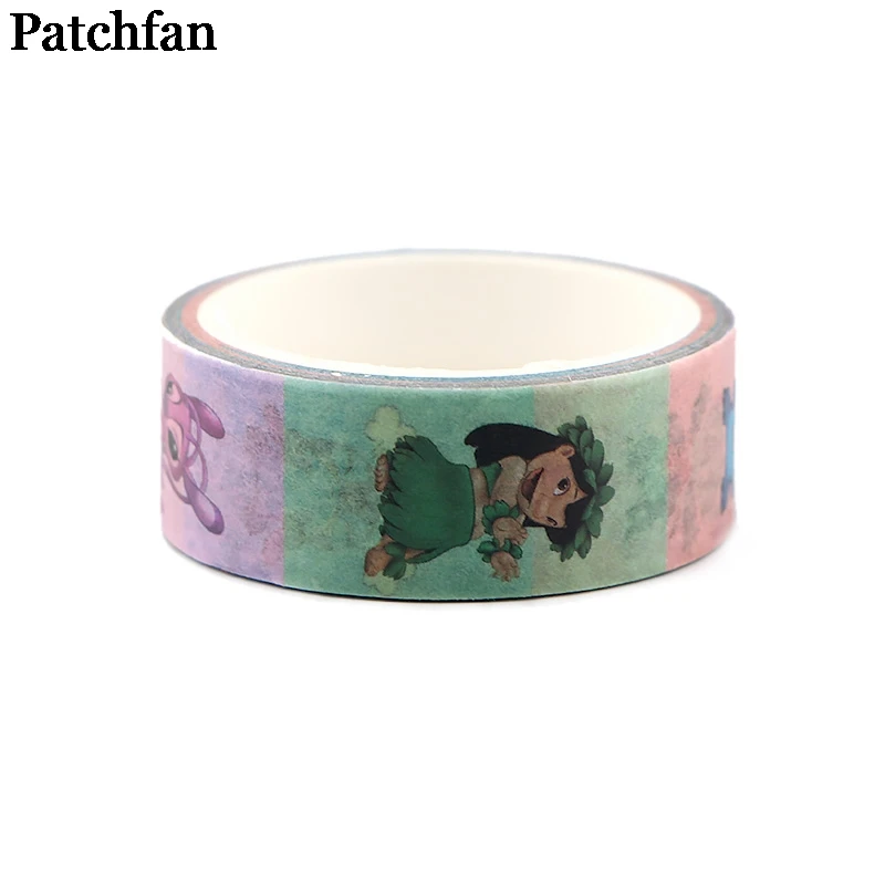 Patchfan тематика «Лило и Стич» meme 90s мультфильм Забавный DIY Скрапбукинг детская Бумага васи маскирующая Лента Печатный шаблон стикер Пастер A2338
