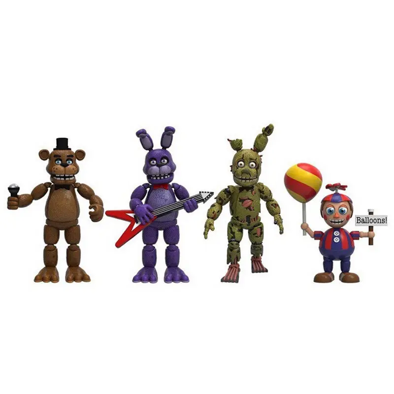 5 см Five Nights at Freddy's» «пять ночей у Фредди» фигурку игре Five Nights at Freddy's Бонни и Чика Funtime Фокси» из мультфильма для мальчика, PVC Фигурки Игрушка 4 шт./компл