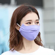 Женские противопылевые маски для лица с петлей для ушей, зимние маски для верховой езды, мягкая хлопковая Удобная дышащая маска