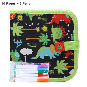 

Portable Erasable Drawing Pad Toys Double-Sided Reusable PVC Writing Board with 12 Color Pen for Kids